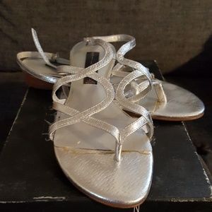 Silver sandals